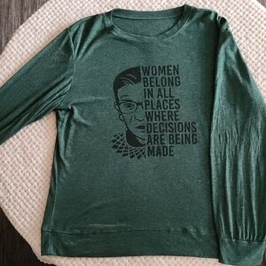 Green Long Sleeve Graphic Tee